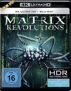 Blu-Ray Matrix 3 - Revolutions  4K Ultra  +UV  (BR + UHD)  Min:124/DD5.1/WS