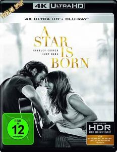 Blu-Ray A Star is Born  4K Ultra  (BR + UHD)  2 Discs  Min:136/DD5.1/WS