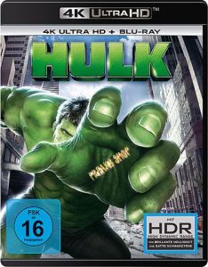 Blu-Ray Hulk  4K Ultra  (BR + UHD)  2 Discs  Min:138/DD5.1/WS