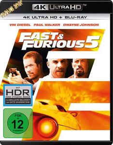Blu-Ray Fast & Furious 5  4K Ultra  (BR + UHD)  2 Discs  Min:130/DD5.1/WS